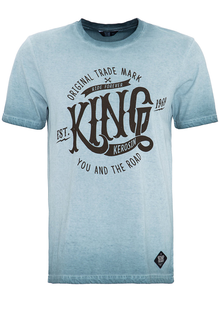 King Kerosin - T-Shirt in Oil - Washed Optik «Est.1969»