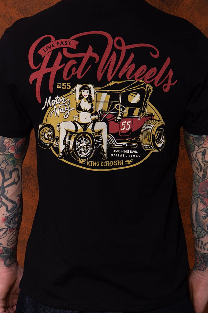 King Kerosin - T-Shirt mit Back Print «Hot Wheels»