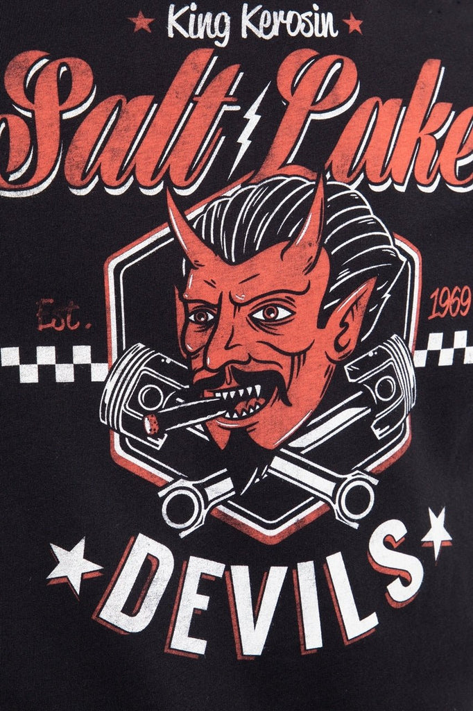 King Kerosin - T-Shirt mit coolem Backprint «Salt Lake Devils»