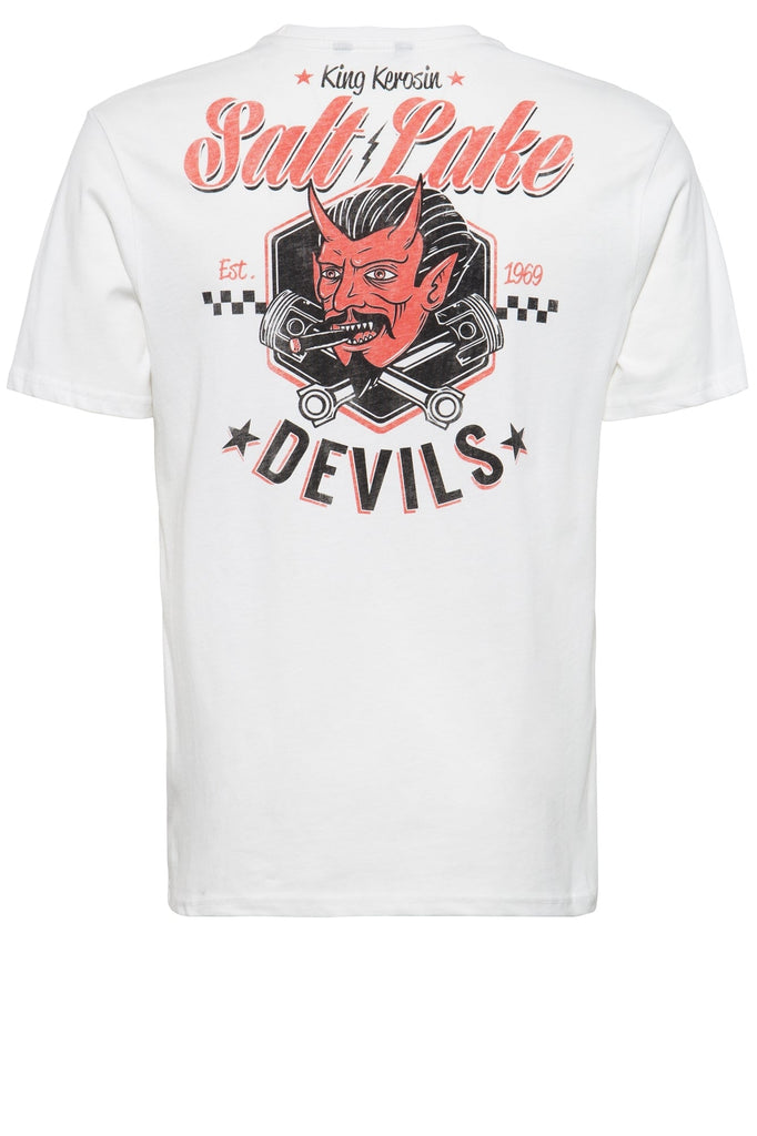 King Kerosin - T-Shirt mit coolem Backprint «Salt Lake Devils»