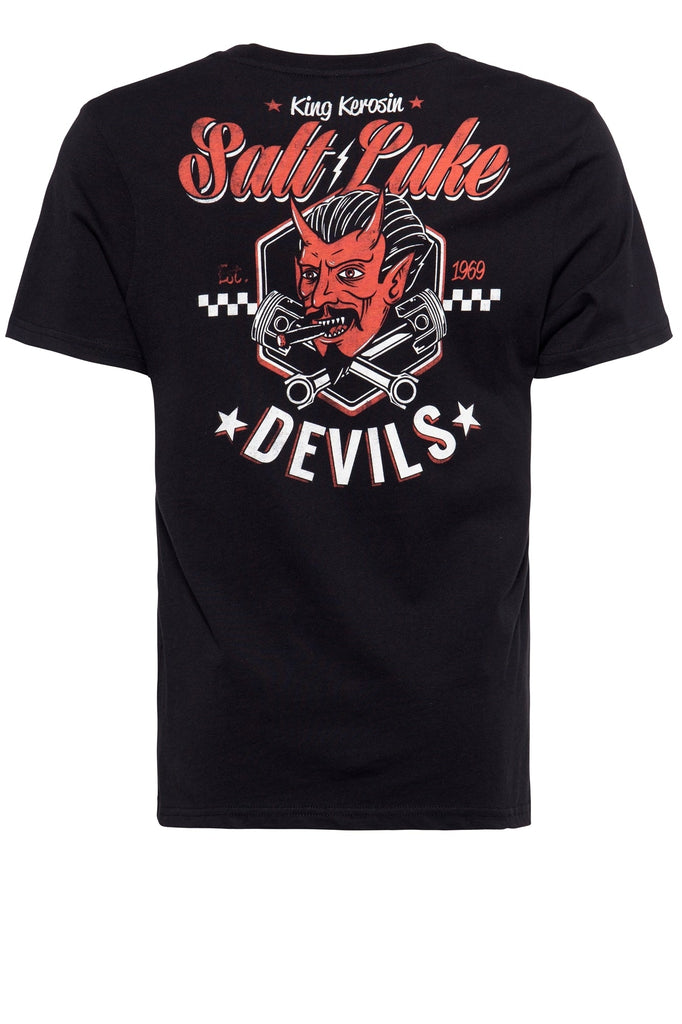 King Kerosin - T-Shirt mit coolem Backprint «Salt Lake Devils»