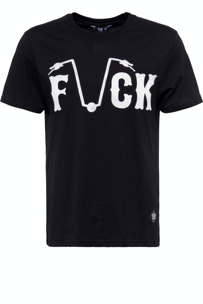 King Kerosin - T-Shirt mit cooler Print - Schrift «Fuck Everyone»