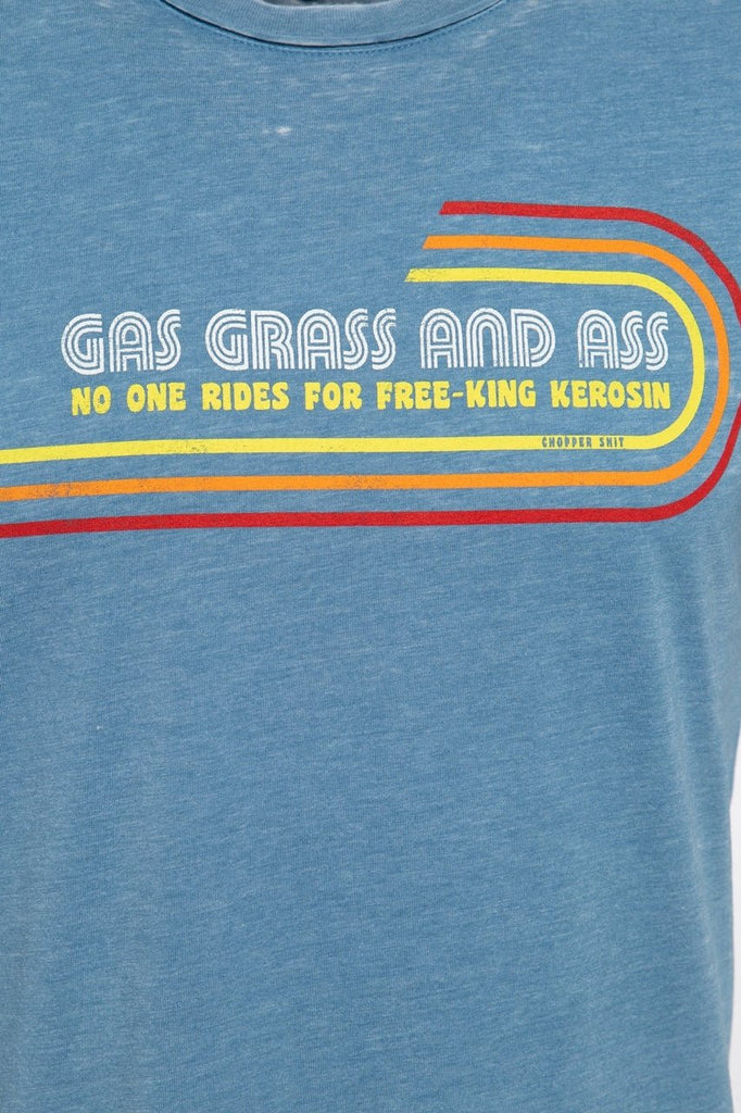 King Kerosin - T-Shirt mit Enzymwash - Effekt »Gas, Grass and Ass«