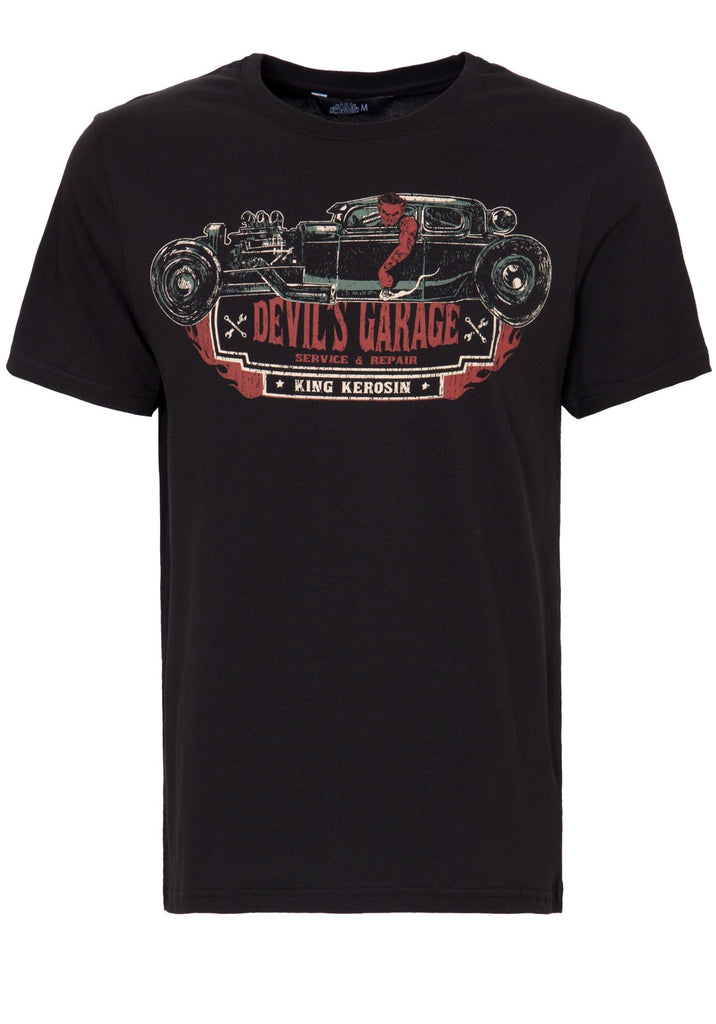 King Kerosin - T-Shirt mit Front Print «Devils Garage»