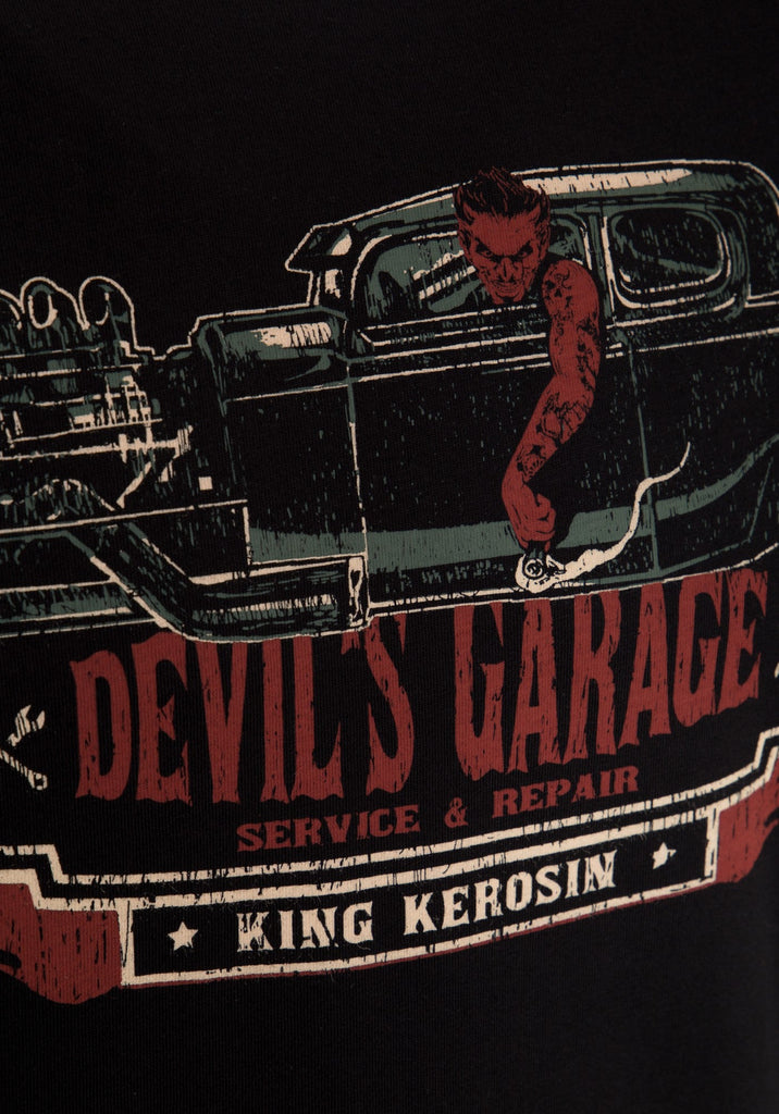 King Kerosin - T-Shirt mit Front Print «Devils Garage»