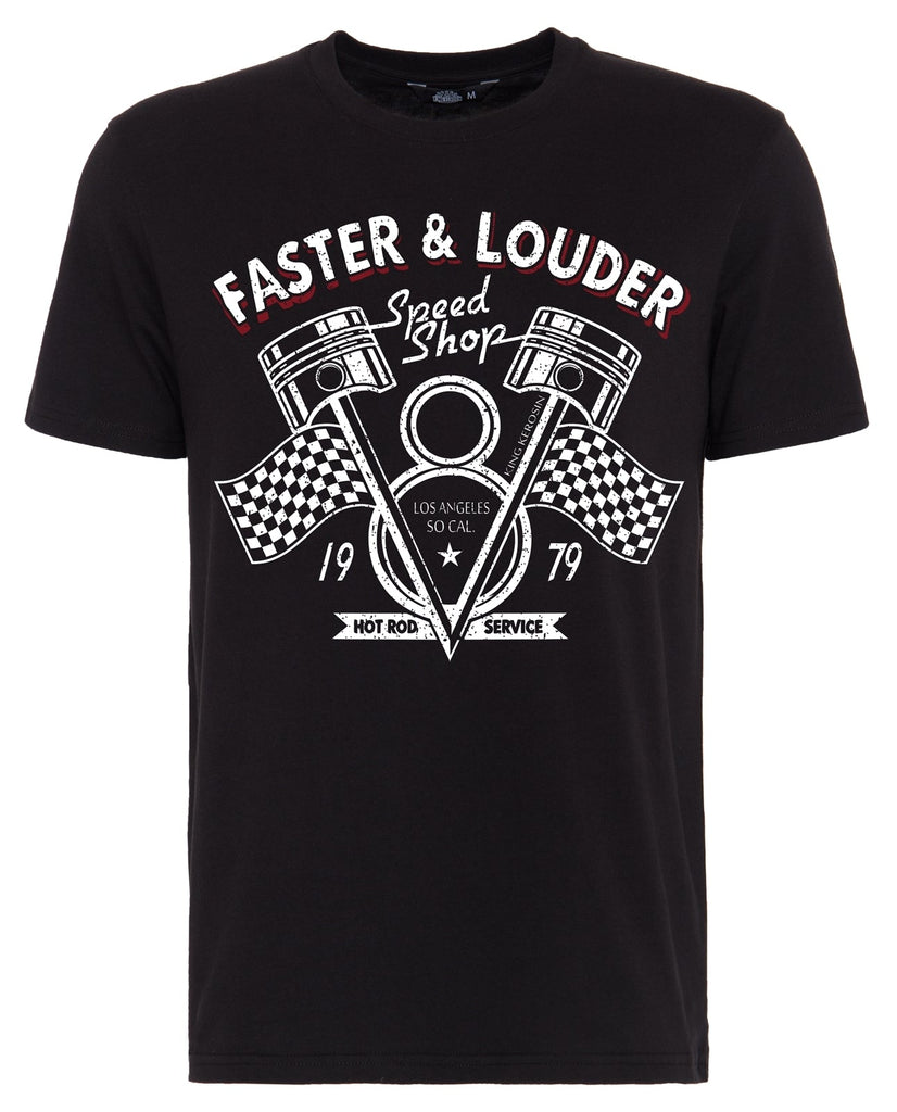 King Kerosin - T-Shirt mit Front Print »Faster & Louder« «Faster & Louder»