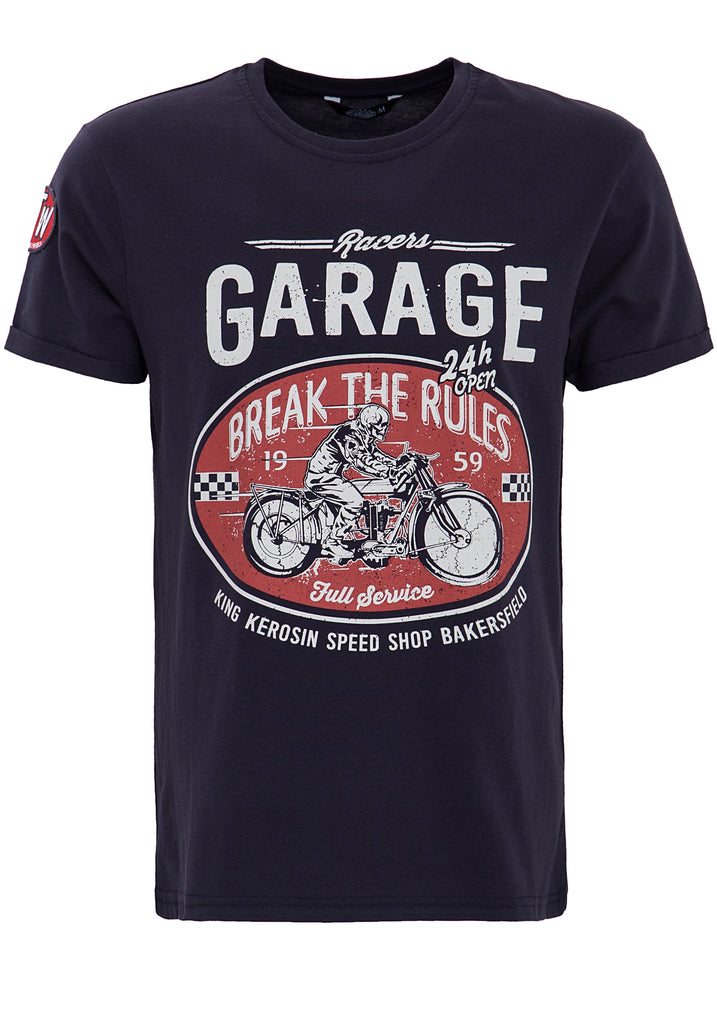 King Kerosin - T-Shirt mit Front Print "Garage"