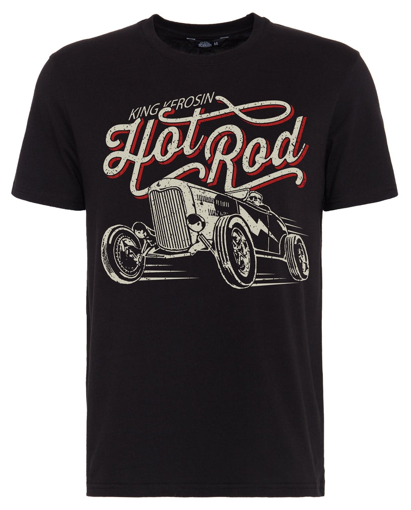 King Kerosin - T-Shirt mit Front Print «Hot Rod»