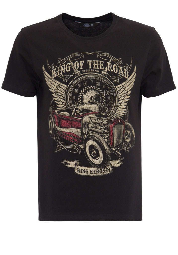 King Kerosin - T-Shirt mit Front Print King of the Road