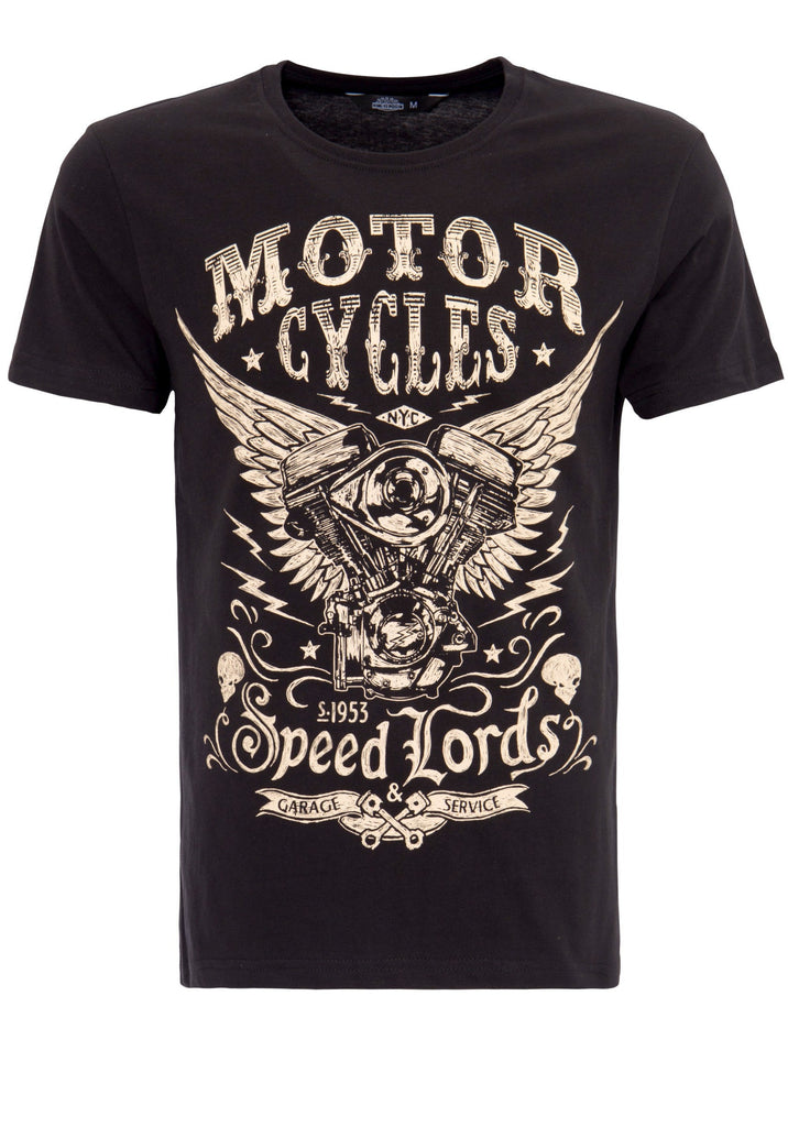 King Kerosin - T-Shirt mit Front Print Motor Cycles