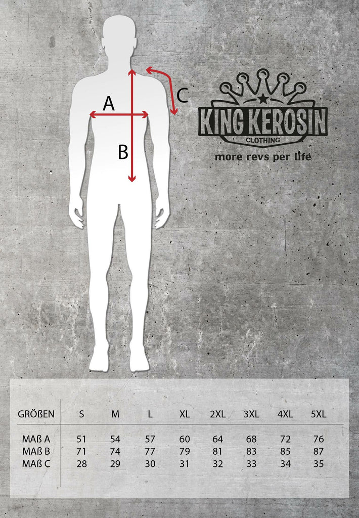 King Kerosin - T-Shirt mit Raglanärmel «Avery Auto»