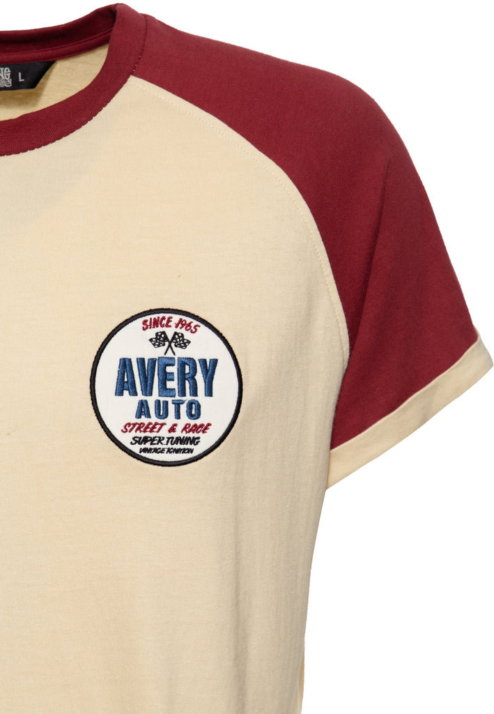 King Kerosin - T-Shirt mit Raglanärmel «Avery Auto»