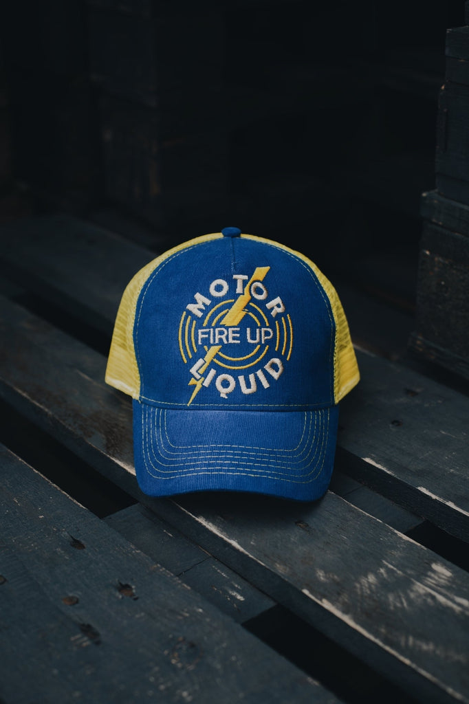 King Kerosin - Trucker Cap aus Feincord mit kontrastierendem Mesh «Fire Up»