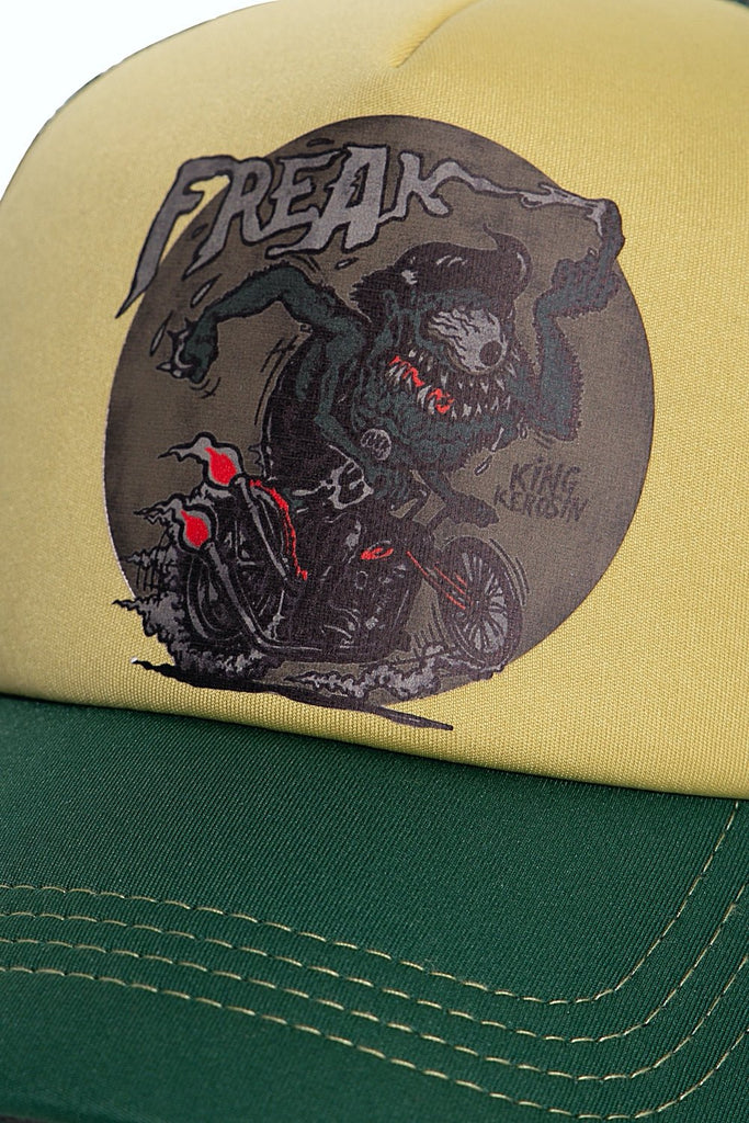 King Kerosin - Trucker Cap Classic mit wattierter Front und Motiv - Print «Freak»