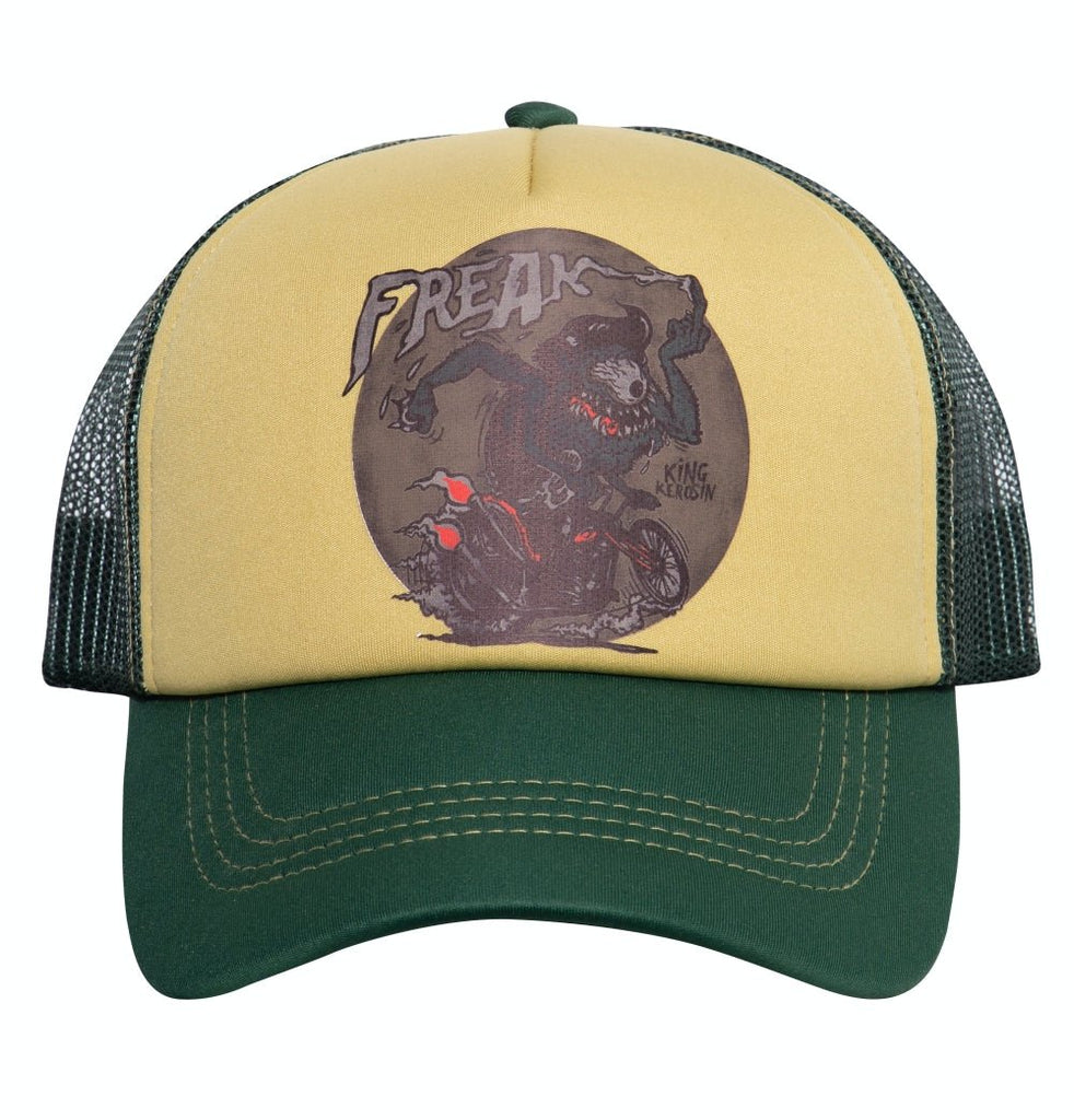 King Kerosin - Trucker Cap Classic mit wattierter Front und Motiv - Print «Freak»