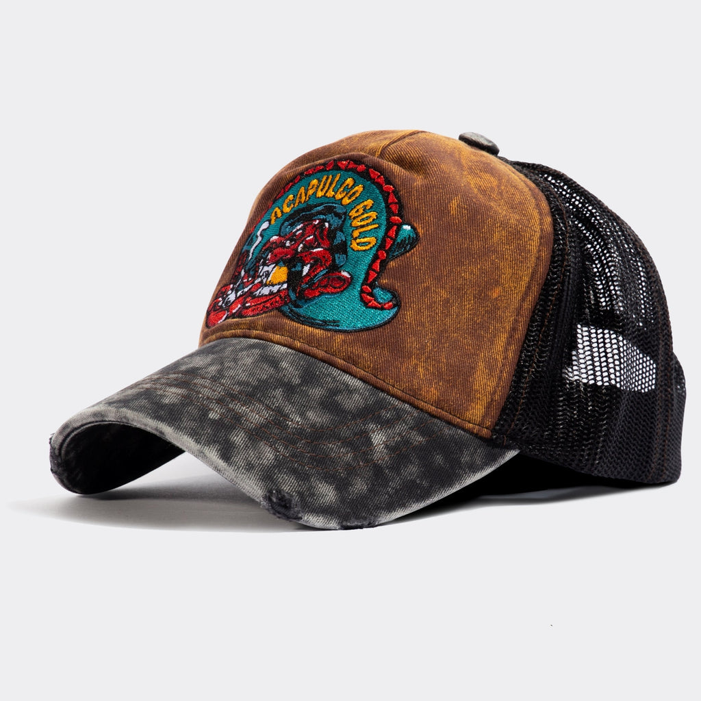 King Kerosin - Trucker Cap im Used - Look «Acapulco Gold»