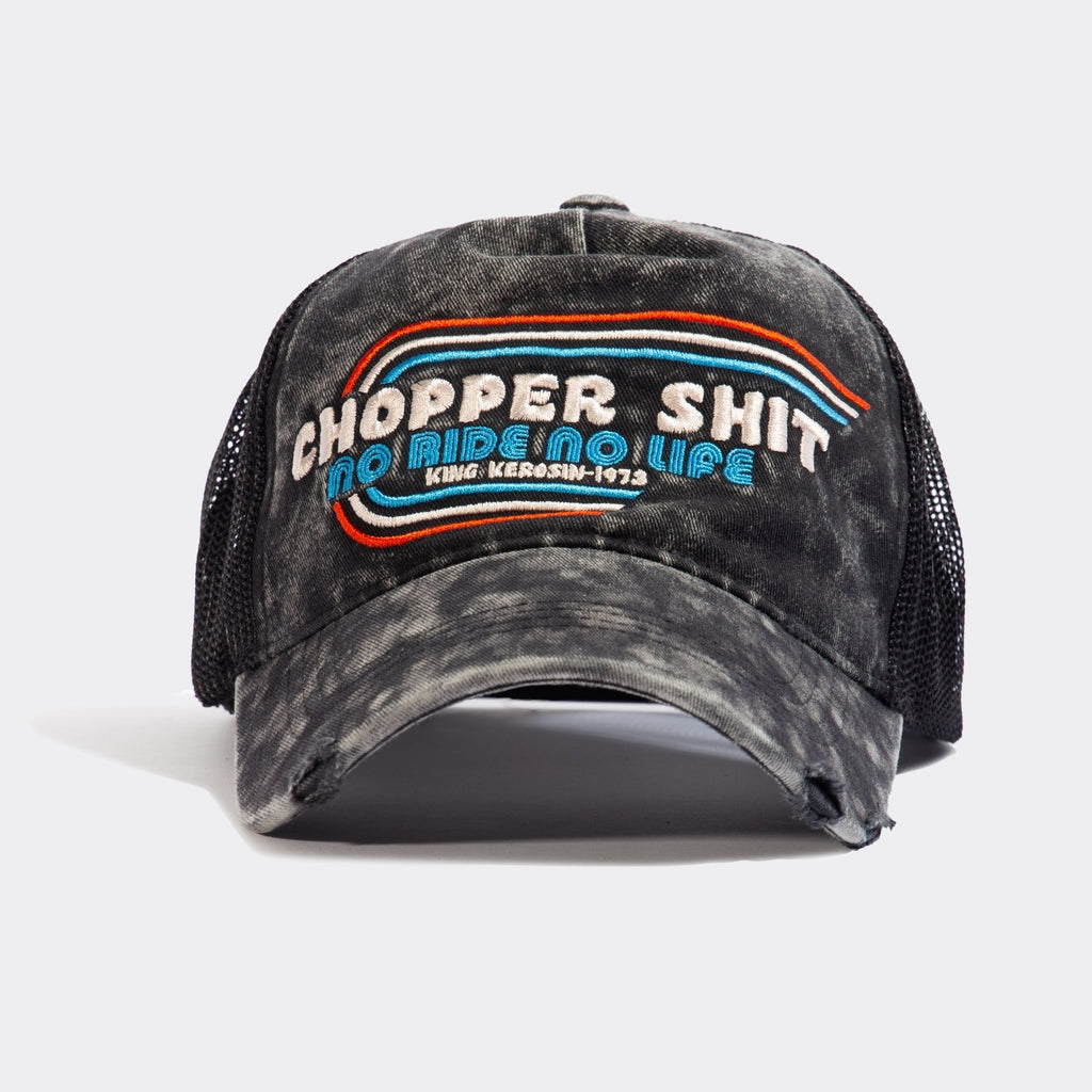 King Kerosin - Trucker Cap im Used - Look «Chopper Shit»