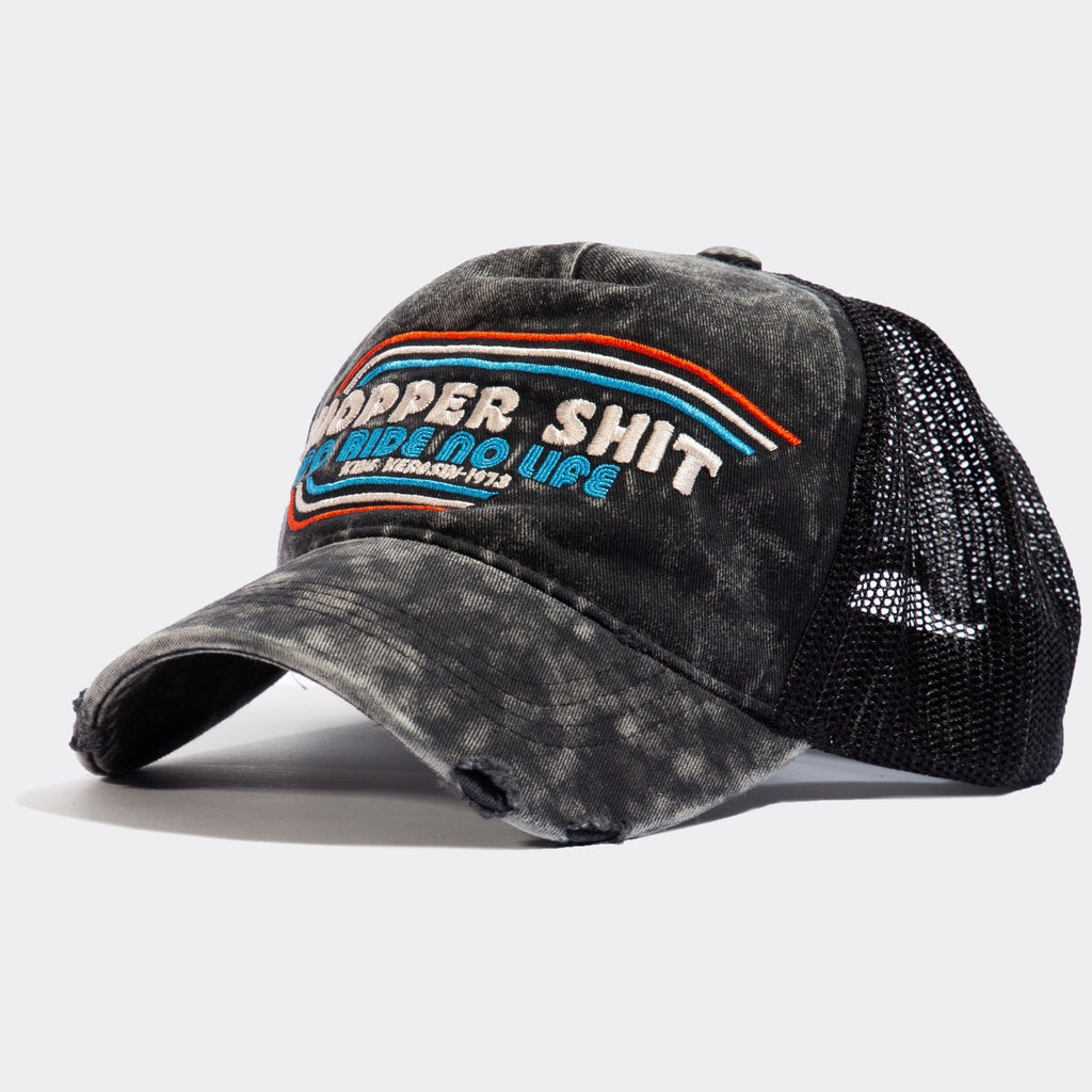 King Kerosin - Trucker Cap im Used - Look «Chopper Shit»