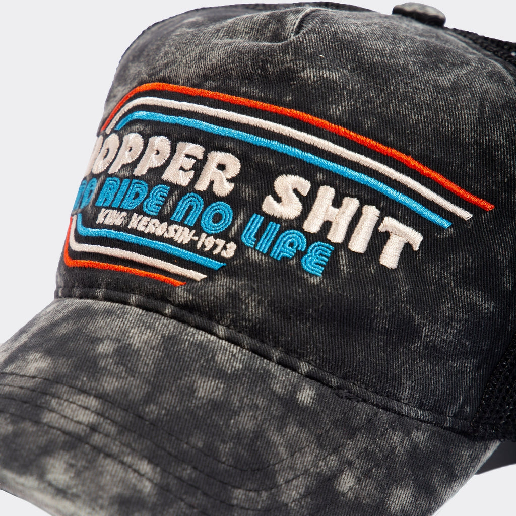 King Kerosin - Trucker Cap im Used - Look «Chopper Shit»