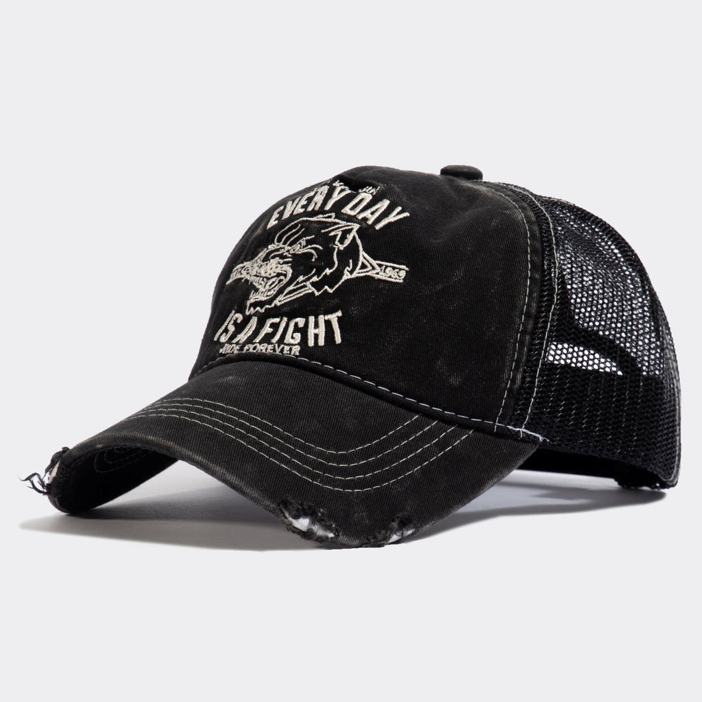 King Kerosin - Trucker Cap im Used - Look «Every Day is a Fight»