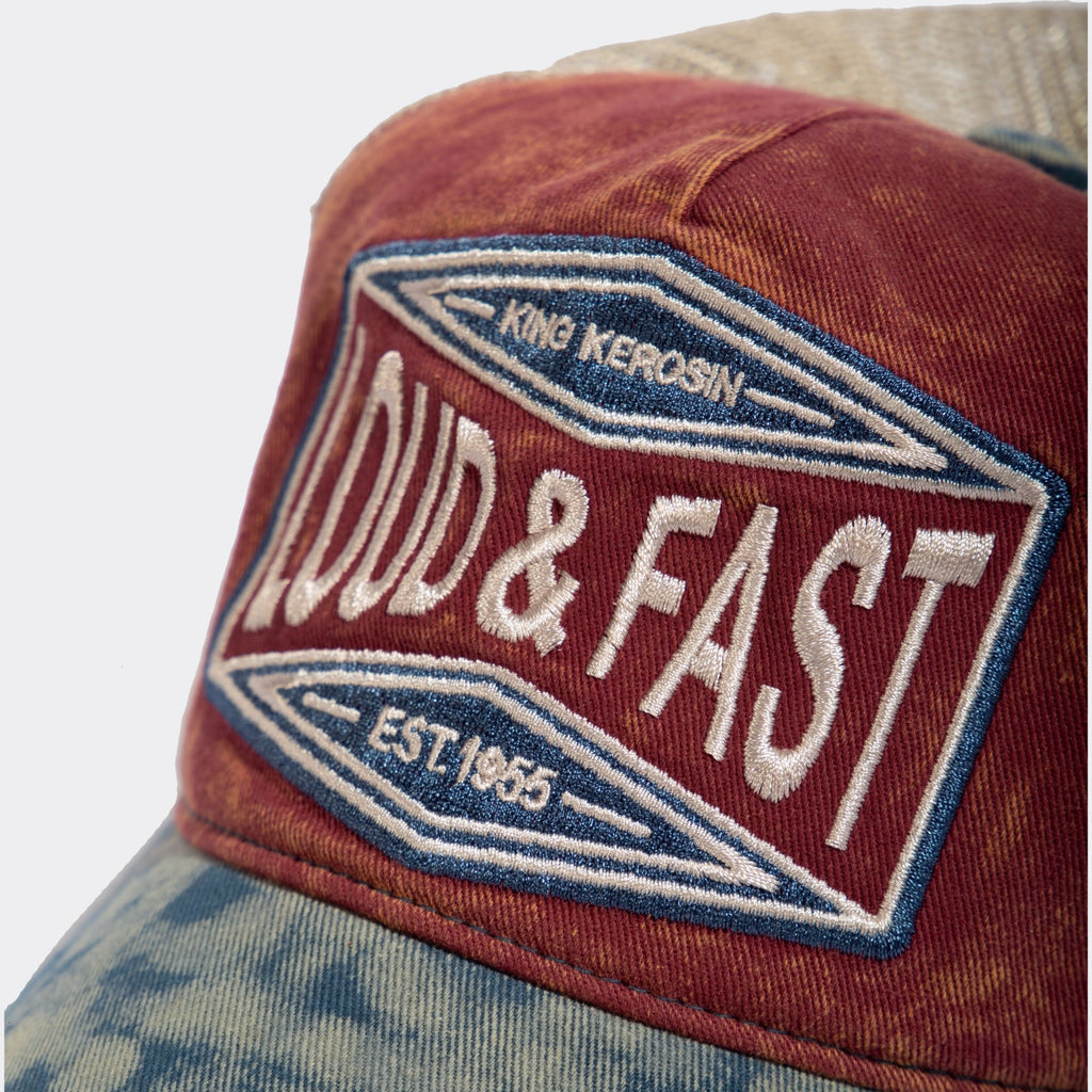 King Kerosin - Trucker Cap im Used - Look «Loud & Fast»