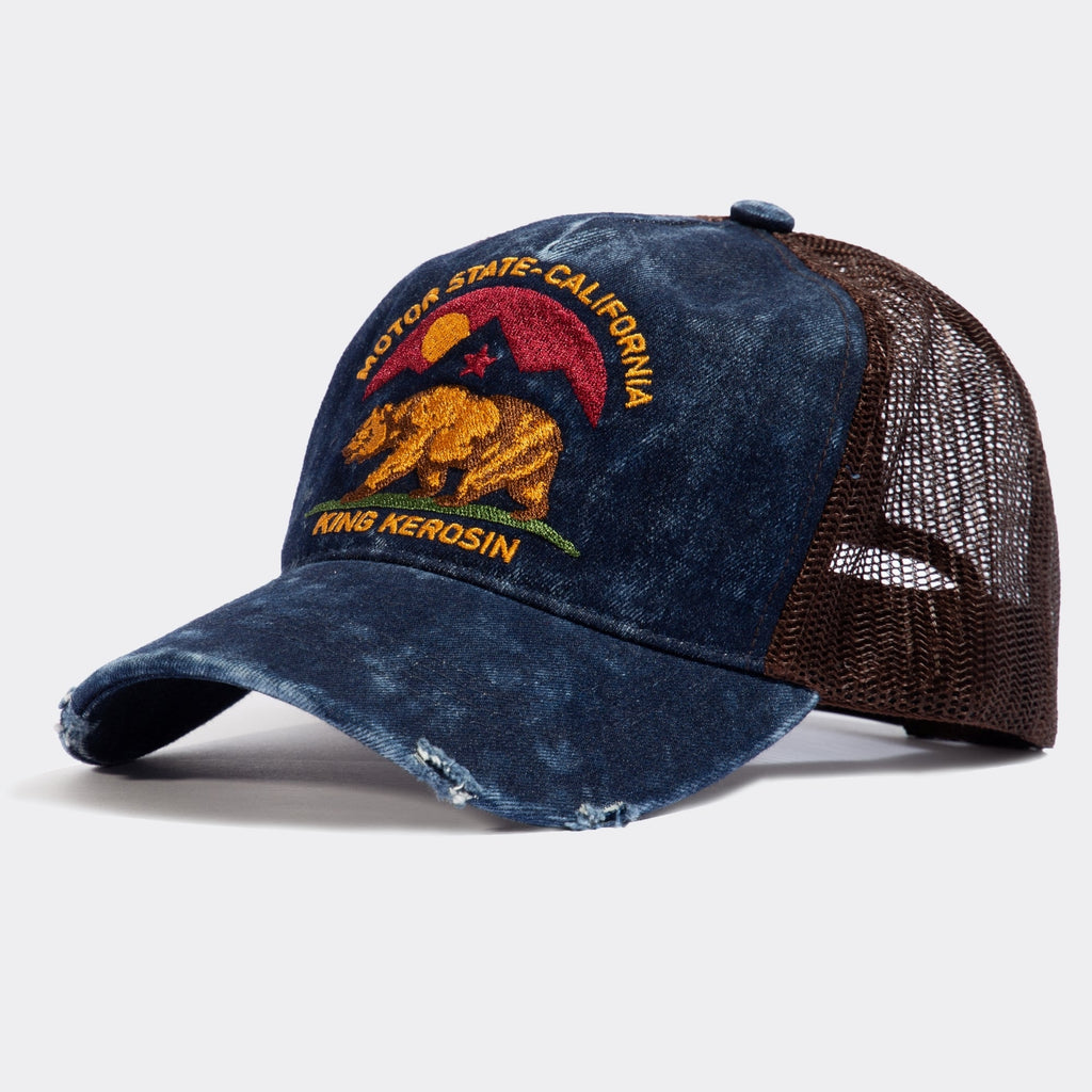 King Kerosin - Trucker Cap im Used - Look «Motor State California»