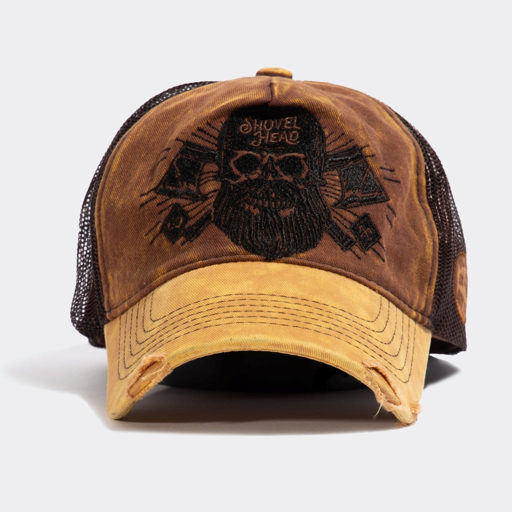 King Kerosin - Trucker Cap im Used - Look «Shovel Head»