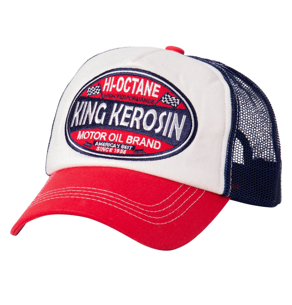 King Kerosin - Trucker Cap in Colour - Blocking Optik «Hi - Octane»