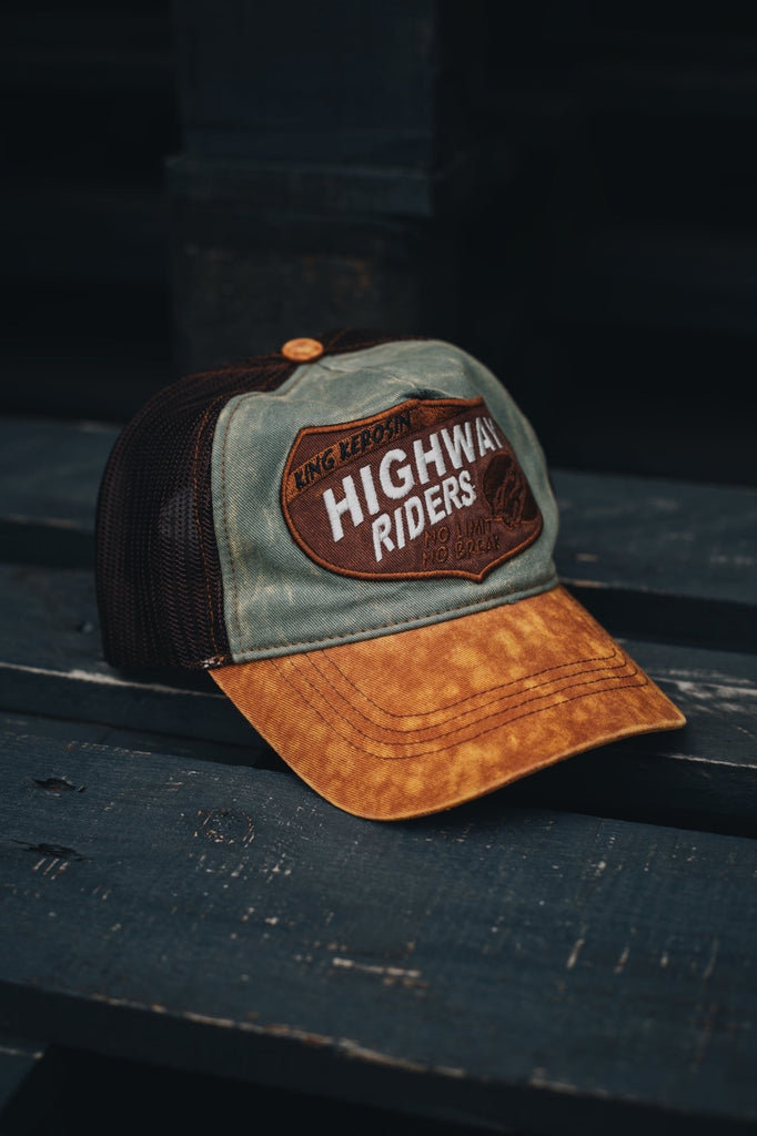 King Kerosin - Trucker Cap mit authentischem Enzymwash «Highway Riders»