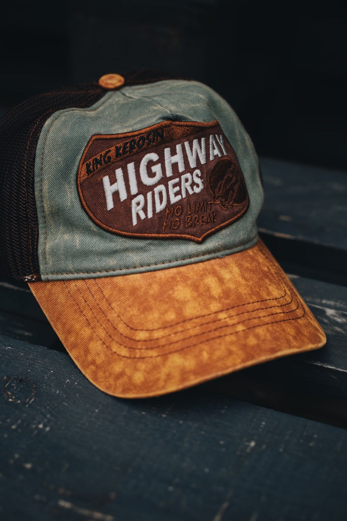 King Kerosin - Trucker Cap mit authentischem Enzymwash «Highway Riders»