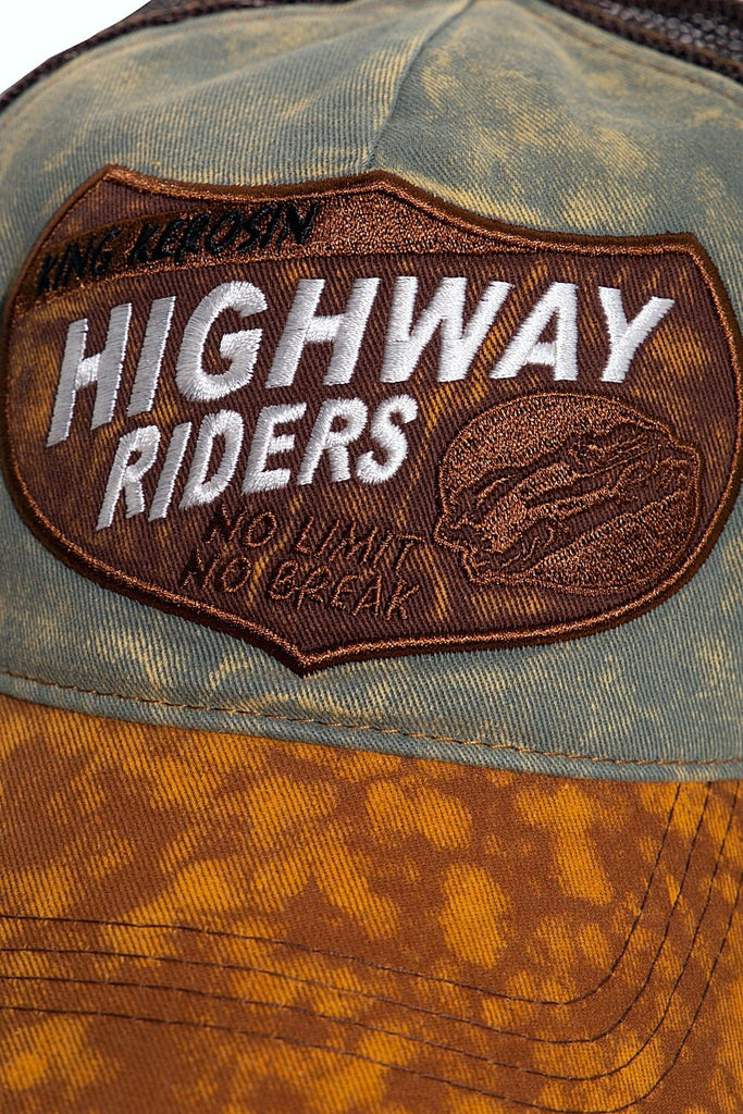 King Kerosin - Trucker Cap mit authentischem Enzymwash «Highway Riders»