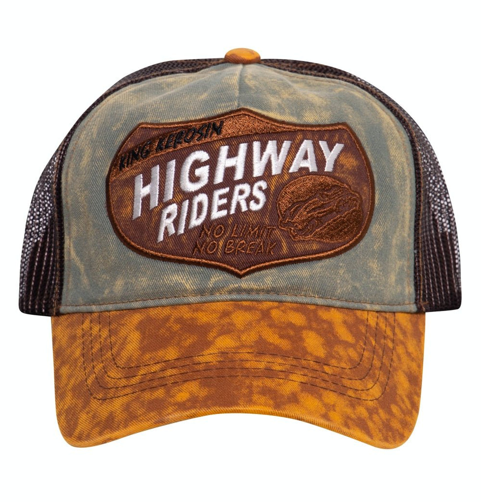 King Kerosin - Trucker Cap mit authentischem Enzymwash «Highway Riders»