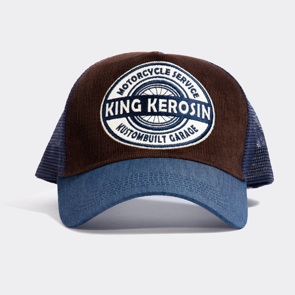 King Kerosin - Trucker Cap mit Cord - Front «Motorcycle Service»