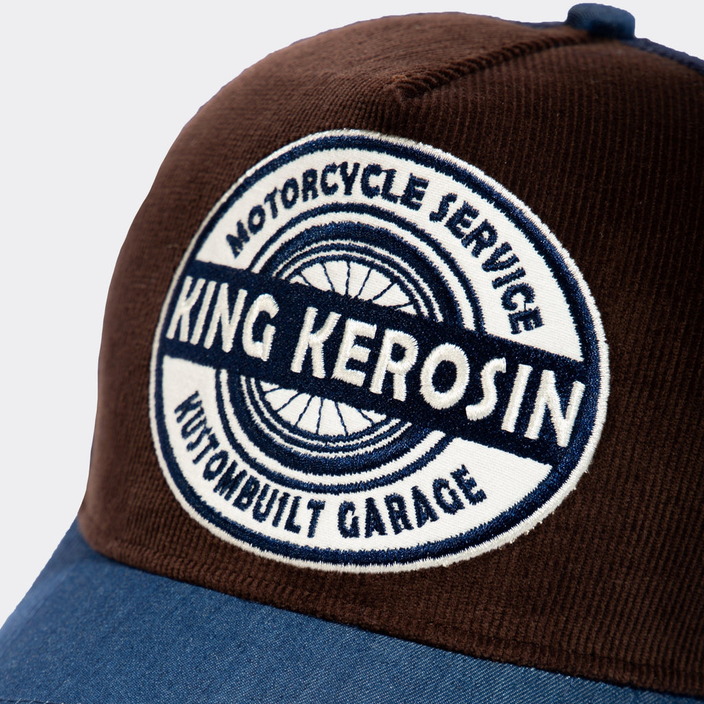 King Kerosin - Trucker Cap mit Cord - Front «Motorcycle Service»