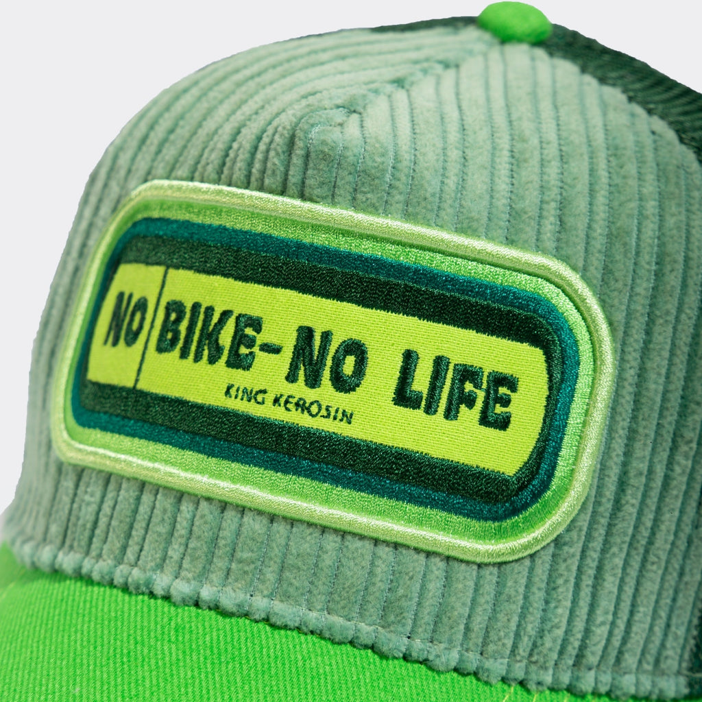 King Kerosin - Trucker Cap mit Cord - Front «No Bike - no Life»