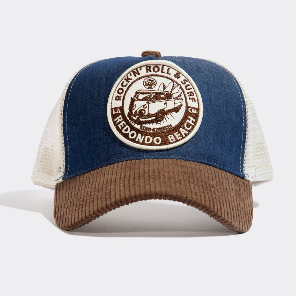 King Kerosin - Trucker Cap mit Cord - Schirm «Rock`n Roll & Surf»