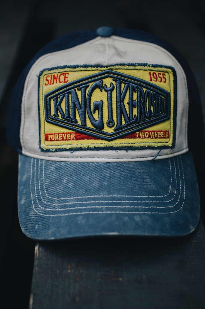 King Kerosin - Trucker Cap mit Enzymwash und erhabener Stickerei «Since 1955»