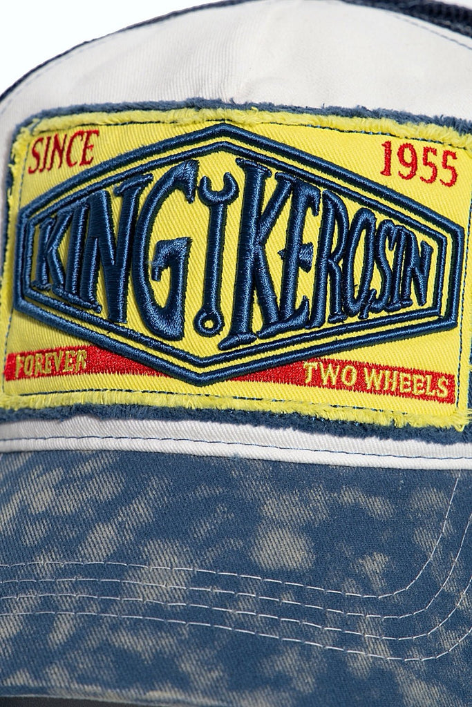 King Kerosin - Trucker Cap mit Enzymwash und erhabener Stickerei «Since 1955»