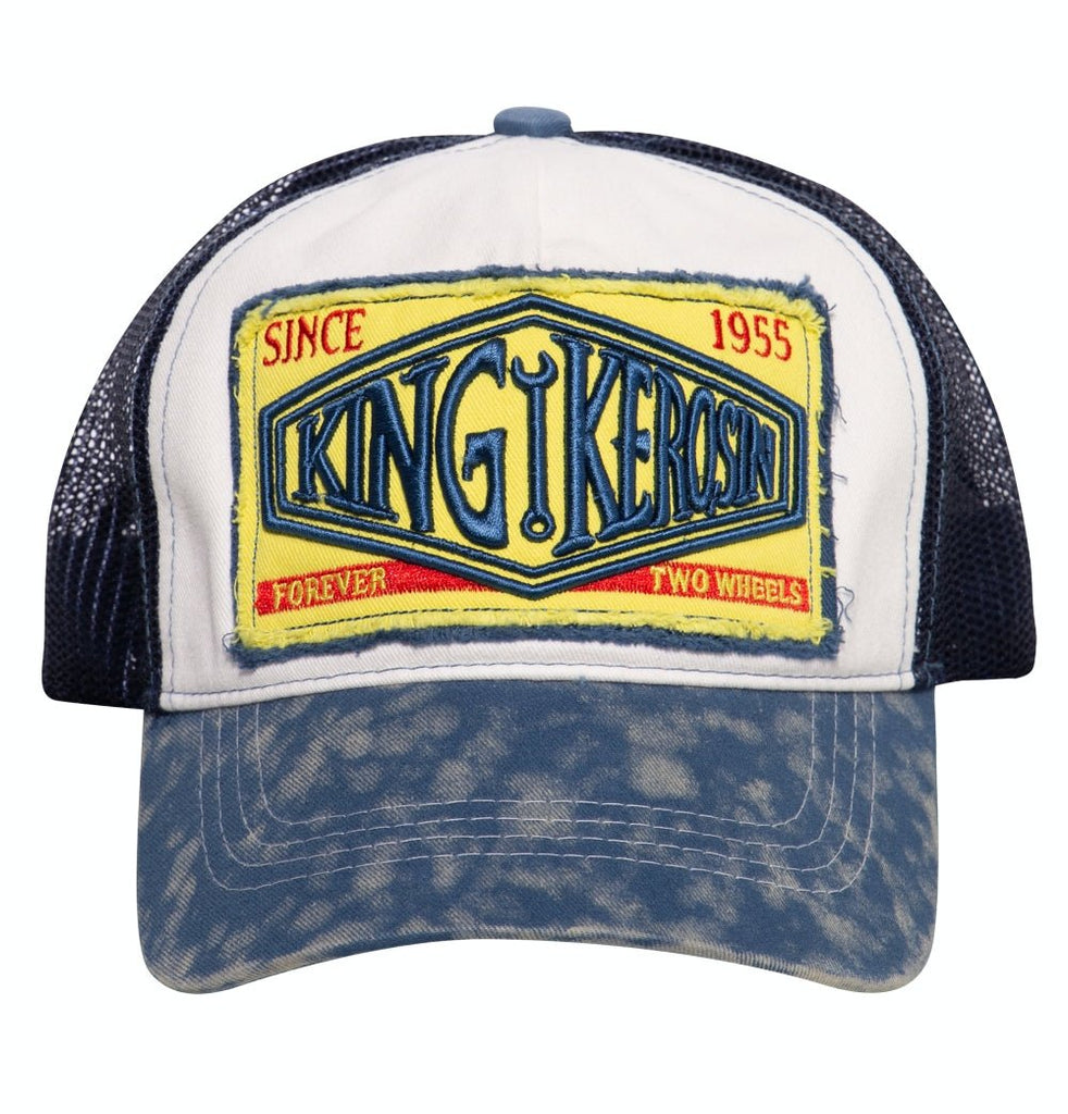 King Kerosin - Trucker Cap mit Enzymwash und erhabener Stickerei «Since 1955»