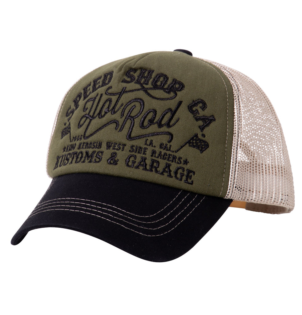 King Kerosin - Trucker Cap mit Front - Stickerei «Hot Rod»