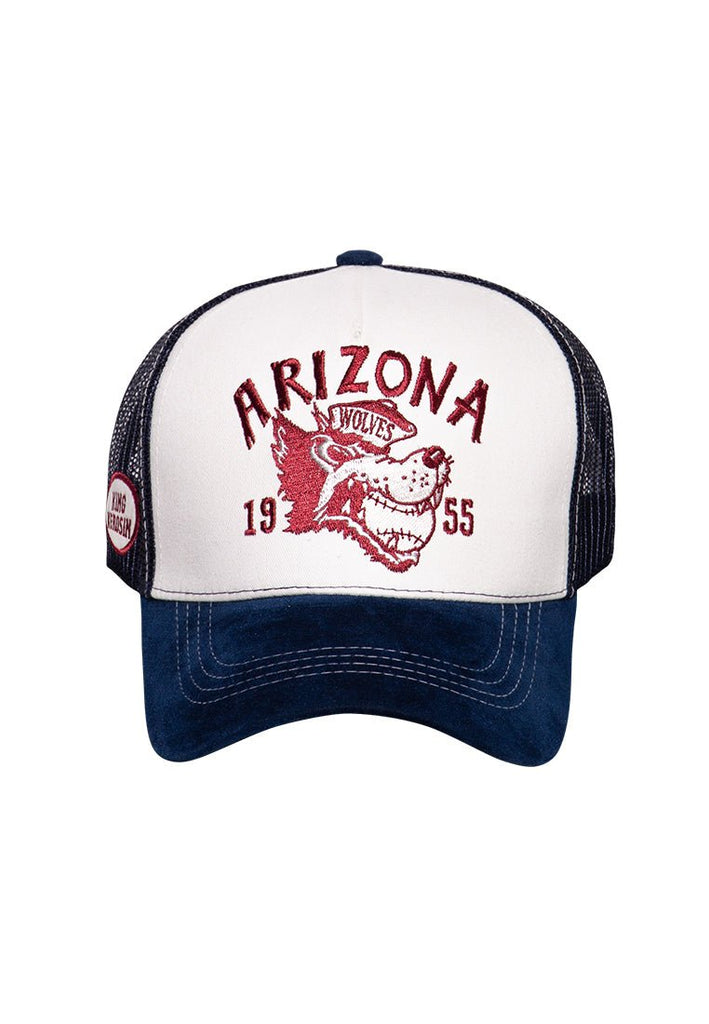 King Kerosin - Trucker Cap mit Front - Stickerei und Schirm in Samt - Optik «Arizona»