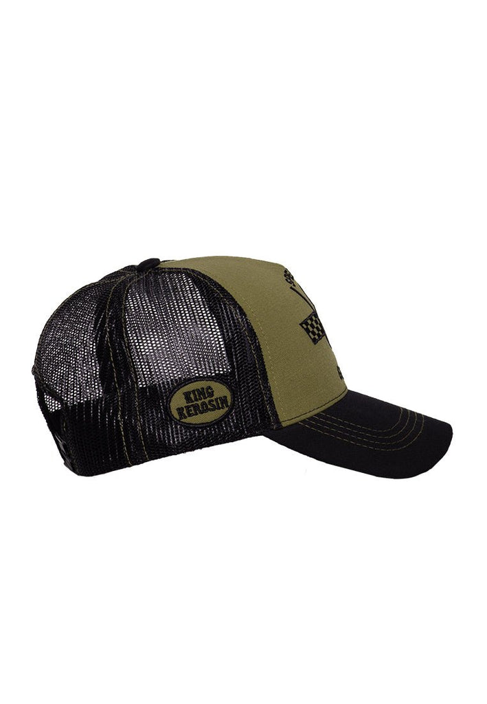 King Kerosin - Trucker Cap mit Front - Stickerei und seitlichem Patch «Speed Up Gears»