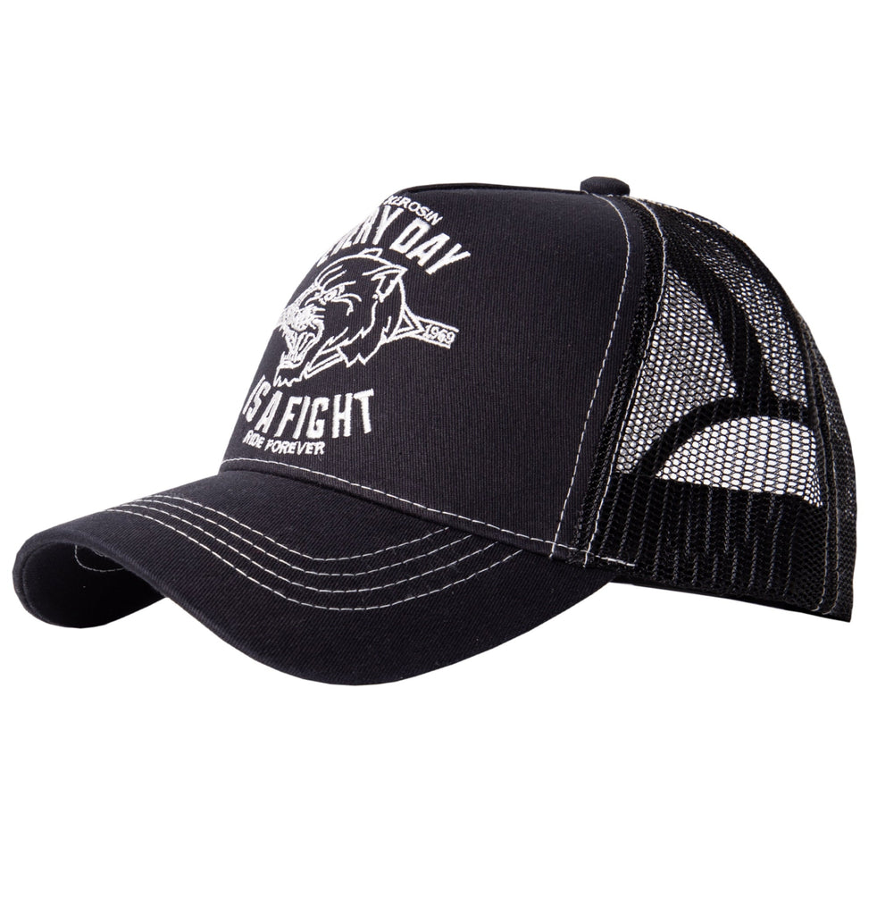 King Kerosin - Trucker Cap mit Motiv Stickerei «Every day is a fight»