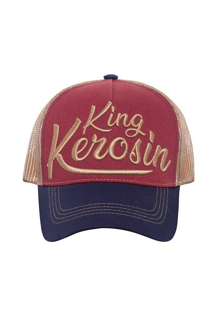 King Kerosin - Trucker Cap mit Stickerei und Print auf der Schirmunterseite