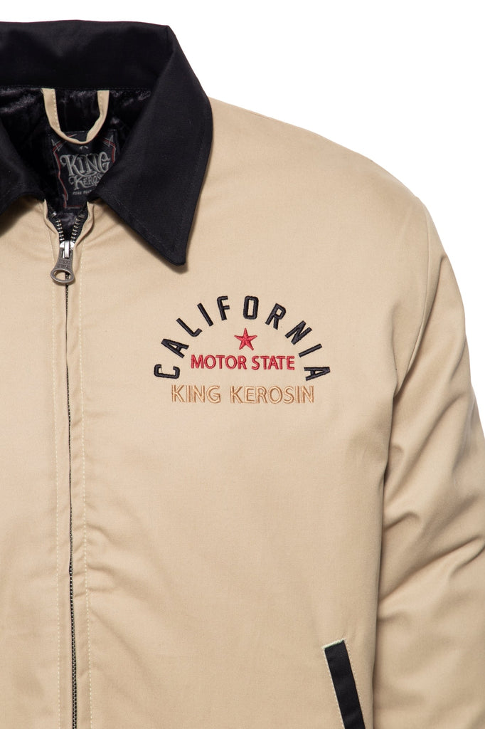 King Kerosin - Workwear - Jacke mit isolierendem Steppfutter und Stickerei im Rücken «California»