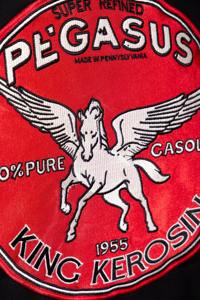 King Kerosin - Workwear - Jacke mit isolierendem Steppfutter und Stickerei im Rücken «Pegasus»