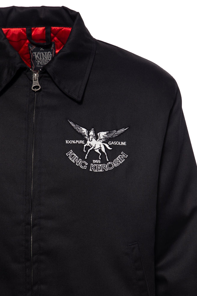 King Kerosin - Workwear - Jacke mit isolierendem Steppfutter und Stickerei im Rücken «Pegasus»