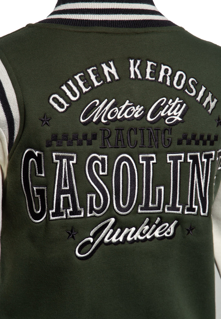 Queen Kerosin - College Sweatjacke «Gasoline Junkies»