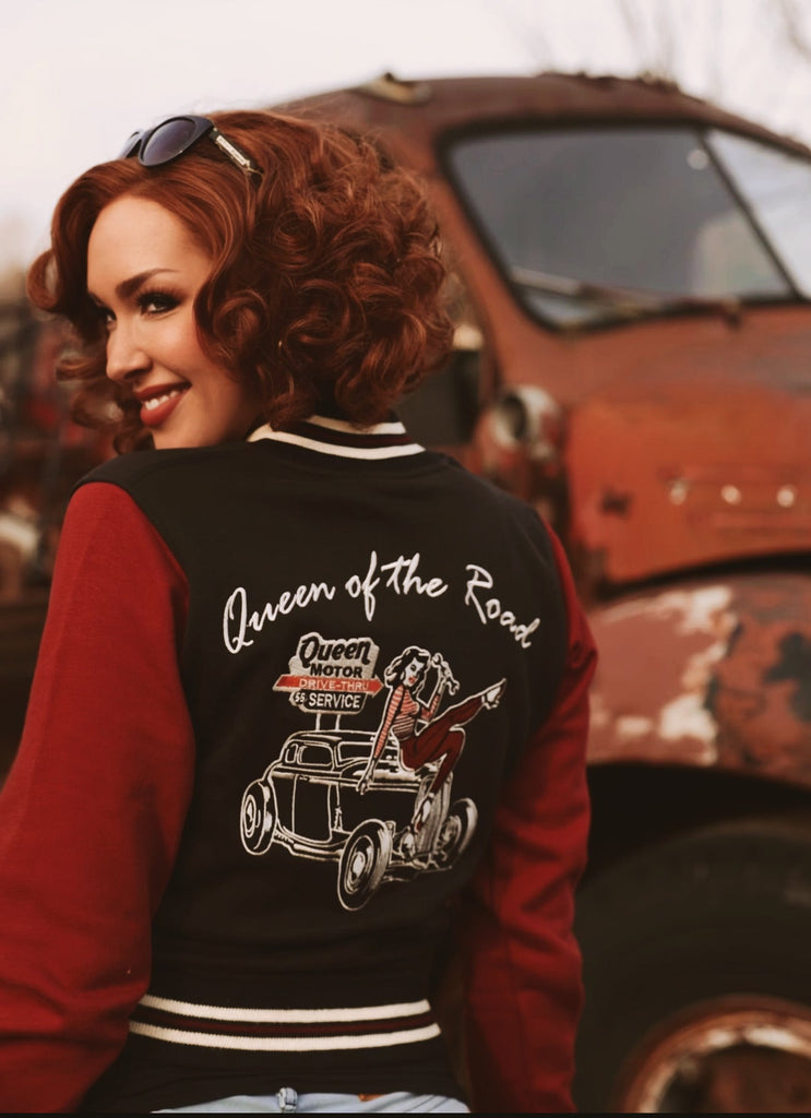 Queen Kerosin - College Sweatjacke «Queen of the Road»