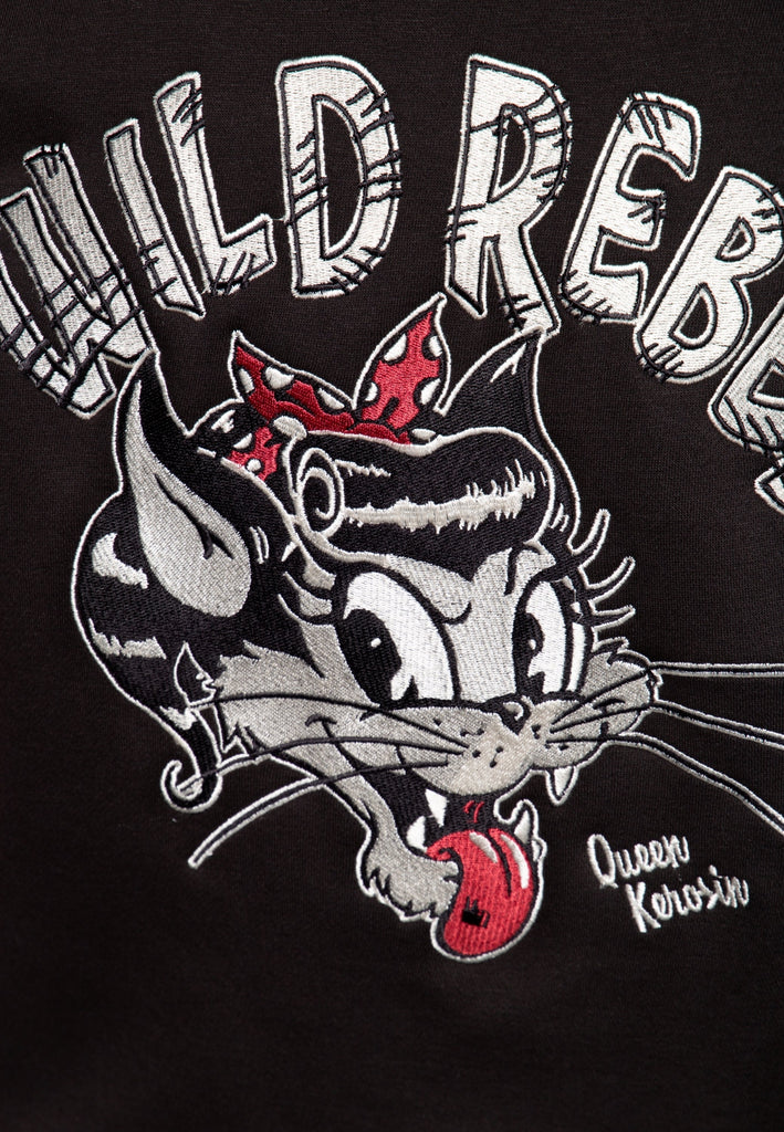 Queen Kerosin - College Sweatjacke «Wild Rebel»